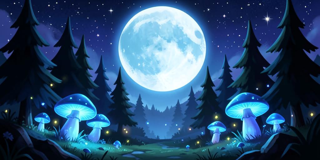 Moonwilds at night